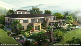 别墅园林效果图