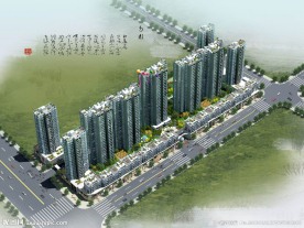 某高层小区加商业景观MAX加MAP