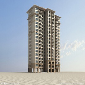 某欧式高层住宅建筑MAX加MAP