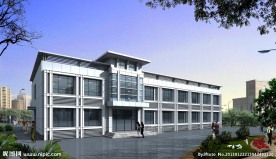 办公楼效果图模型