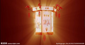 光线四射旋转的花灯AE模板