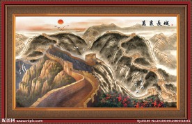 油画 万里长城