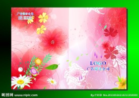 艳红花卉 美容画册封