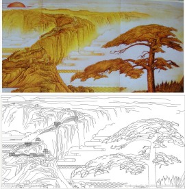 金色山河 长城 迎客