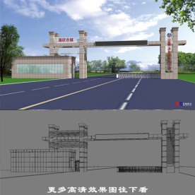 大理石大门效果图设计