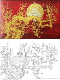 梅花小鸟 花好月圆