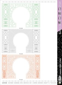 电视背景墙门楣雕花