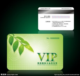 绿色清爽会员卡