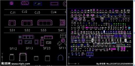 CAD室内家具平面图