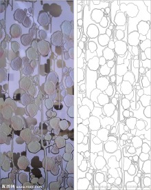 欧式花 线条图 双线