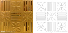 欧式花 线条图 砂雕