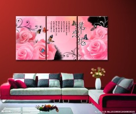 玫瑰无框画