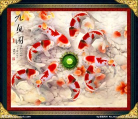 九鱼图