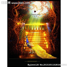 华丽孔雀装饰画