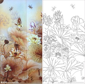 荷花 蜻蜓 莲花