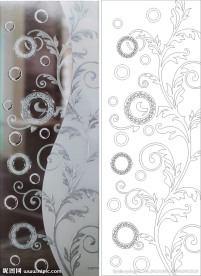 欧式花 线条图 圆