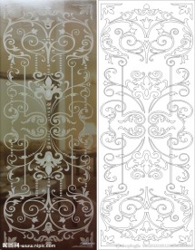 欧式花 线条图 抽象