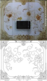 欧式花 牡丹 线条图