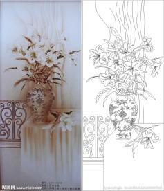 百合花 花瓶 欧式花