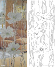 线条花 太阳花 欧式