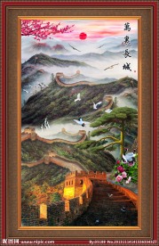 油画 长城