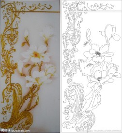 玉兰花 欧式花 线条