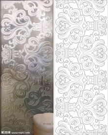 欧式花 线条花 抽象