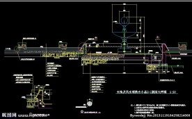 景区风水球跌水池剖面