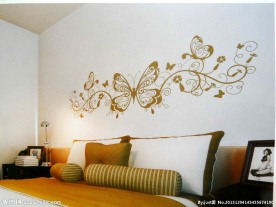 蝴蝶床头背景墙