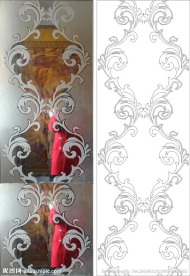 欧式花 线条图 抽象