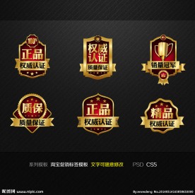 淘宝促销金色精美标签