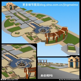 欧式休闲广场(贴图)