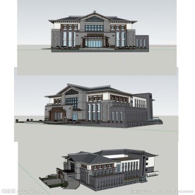 会所SU草图大师模型