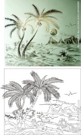 椰树（线条未闭合）