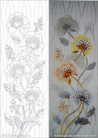 一路高歌 花 线条图