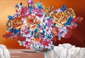 花开富贵钻石画