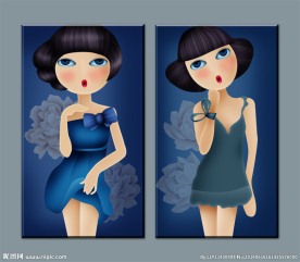 无框画 人物 美女