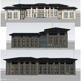 中式接待中心会所建筑