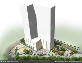 写字楼园林鸟瞰图