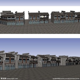 草图大师古建商业SU模