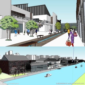 草图大师su滨湖公园景