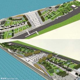 草图大师su滨江广场