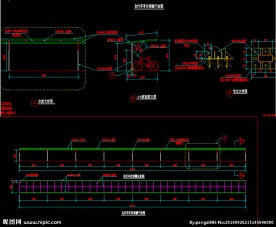 自行车棚cad施工图