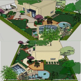 草图别墅庭院精品花园