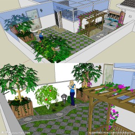屋顶小花园的设计草图