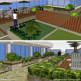 图书馆屋顶花园草图