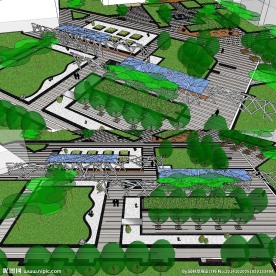 原创屋顶花园景观草图