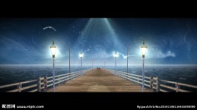 LED高清码头夜空素材