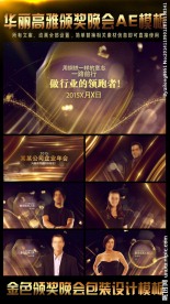 华丽高雅的金色颁奖晚