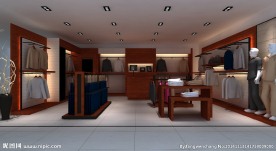 男士服装店效果图